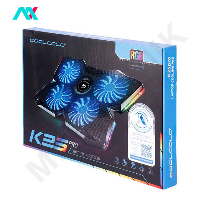 کول پد گیمینگ لپ تاپ COOLCOLD مدل K25 PRO-1