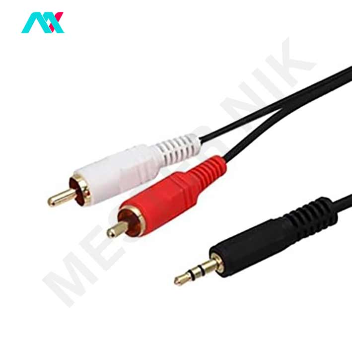 کابل صدا AUX 3.5mm به 2RCA برند HP به طول 3 متر