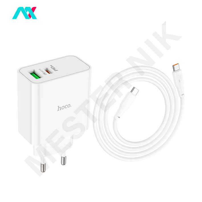 شارژر دیواری 65 وات هوکو مدل C113A PD+QC3.0 همراه با کابل USB-C to USB-C