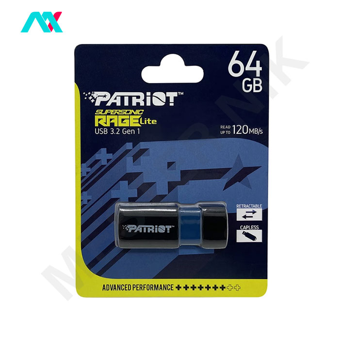 فلش پاتریوت PATRIOT مدل 64GB USB3.2 RAGE Lite