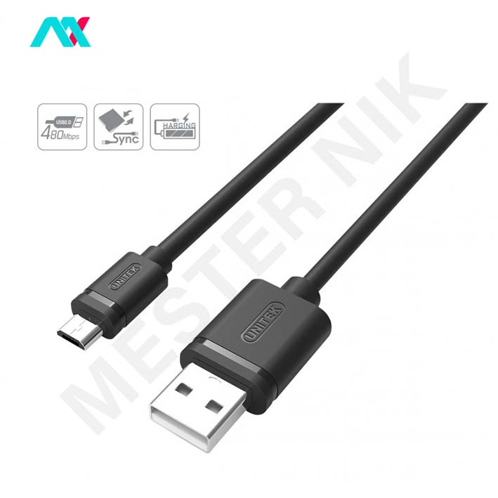 کابل شارژ میکرو USB یونیتک مدل Y-C455GBK