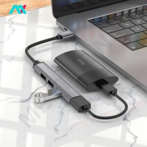 هاب 4 پورت USB-A هوکو با ورودی usb3.0 مدل HB26