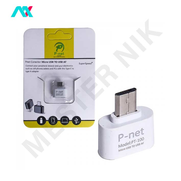 مبدل OTG پی‌نت MicroUSB to USB مدل PT-100