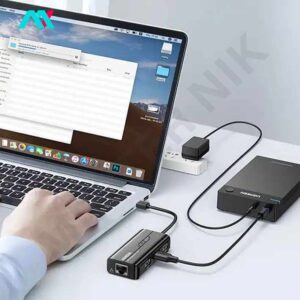 هاب 3 پورت یوگرین USB2.0 + LAN مدل 20264