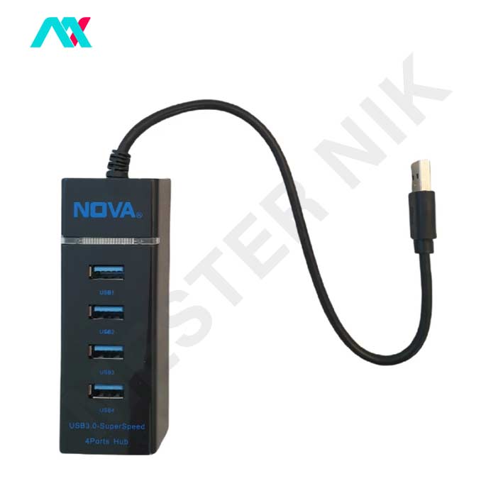 هاب USB3.0 چهار پورت X-NOVA با سری USB-A مدل x770