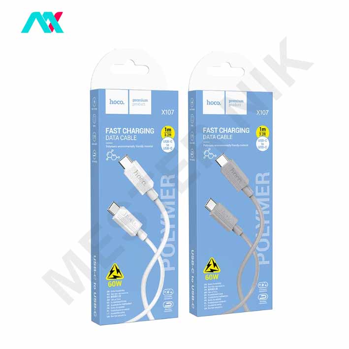کابل شارژ 60 وات USB-C به USB-C هوکو مدل X107
