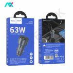 شارژر فندکی 63 وات PD45W+QC3.0 هوکو مدل Z57B USB